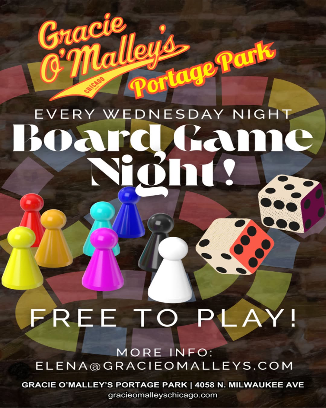 Free Board Game Night at Gracie's every Wednesday