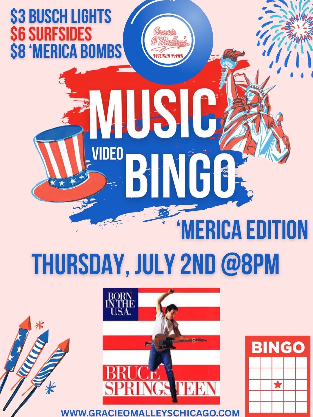 World Cup and Music Bingo week at Gracie's