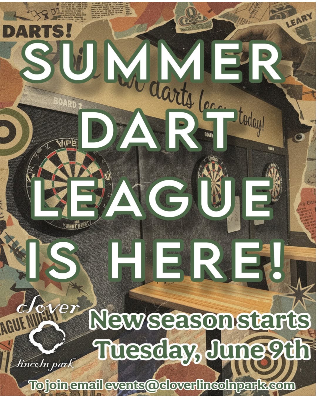 Summer Dart League at Clover Lincoln Park