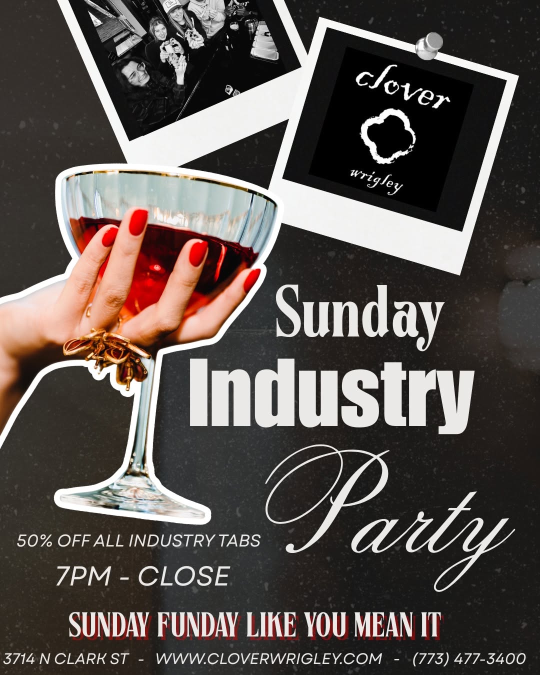 Industry Night Sundays at Clover Wrigley — 50 percent off tabs